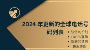 2024 年更新的全球电话号码列表